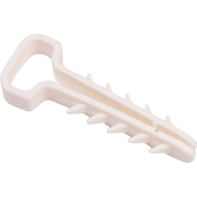 Дюбель-хомут JAZZWAY 5054905 PCD-F 05х08-45-100WH для плоского кабеля PA6.6 бел. (уп.100шт)